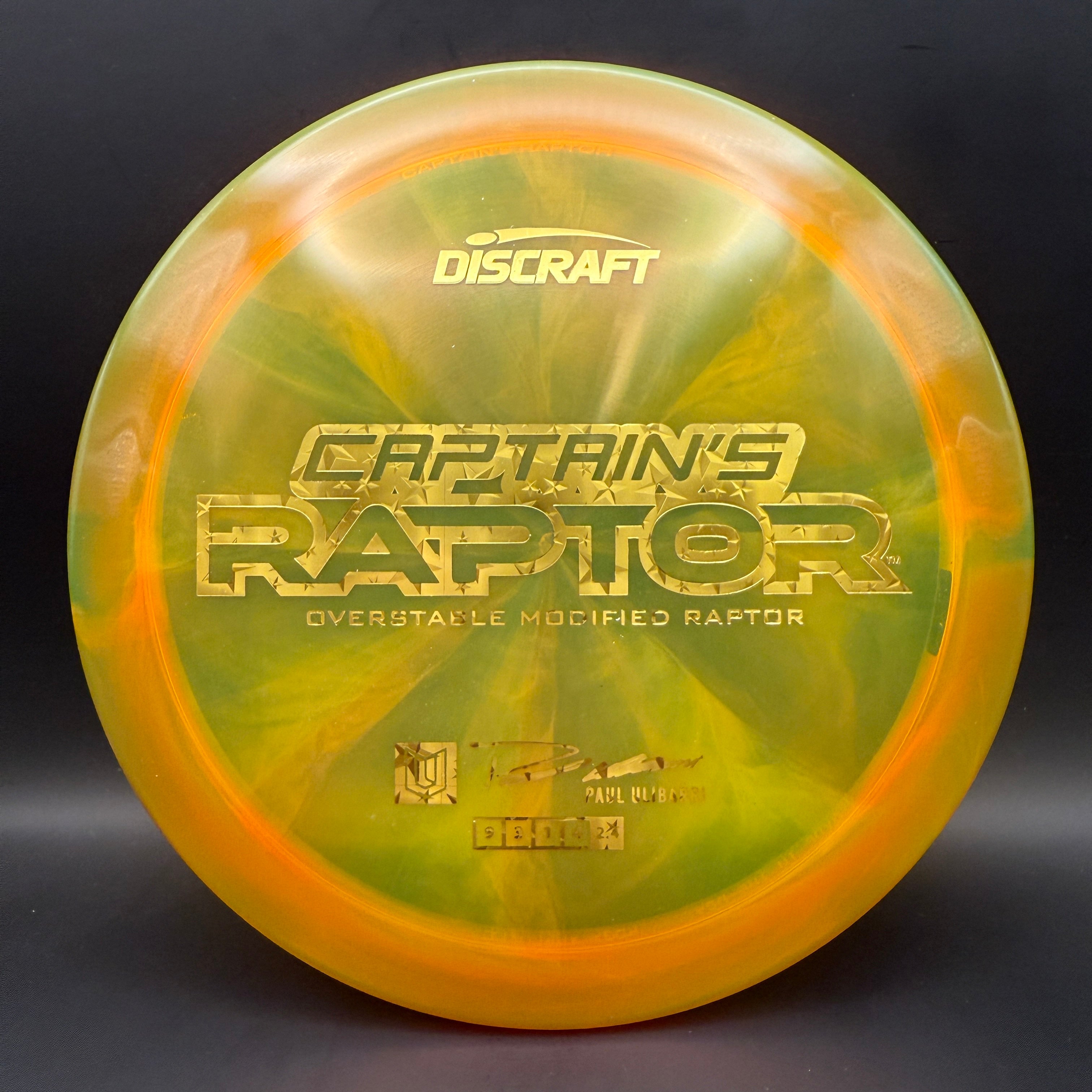 Discraft Captain’s Raptor (2025 Z Swirl)